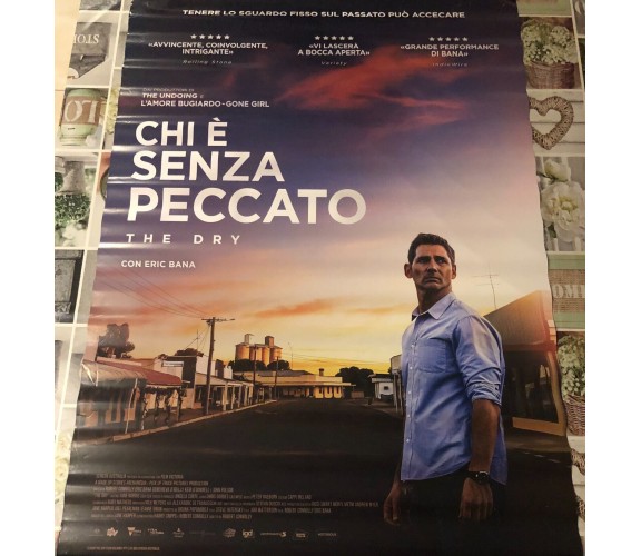 Poster locandina Chi è senza peccato The Dry 100x70 cm ORIGINALE da cinema 2020	