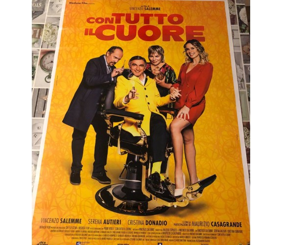 Poster locandina Con tutto il cuore 100x70 cm ORIGINALE da cinema 2021 di Vince