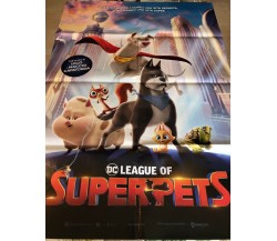 Poster locandina DC League of Superpets 100x140 cm ORIGINALE da cinema 2022 di J