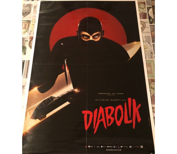 Poster locandina Diabolik 100x70 cm ORIGINALE da cinema 2021 di Manetti Bros, 