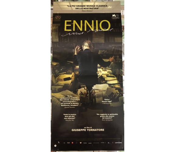 Poster locandina Ennio 33x70 cm ORIGINALE da cinema 2021 di Giuseppe Tornatore