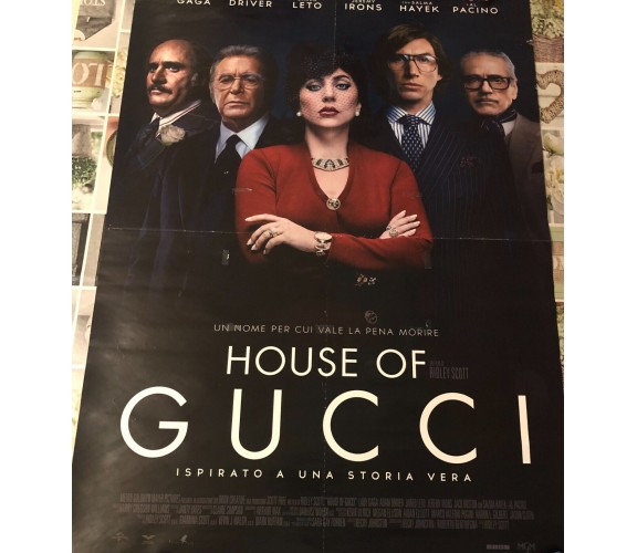 Poster locandina House of Gucci 100x70 cm ORIGINALE da cinema 2022 di Ridley Sc