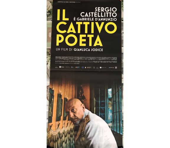 Poster locandina Il cattivo poeta 33x70 cm ORIGINALE da cinema 2020 di Gianluca