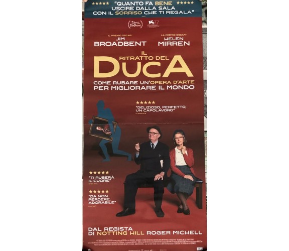 Poster locandina Il ritratto del Duca 33x70 cm ORIGINALE da cinema 2020 di Roger
