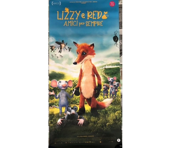 Poster locandina Lizzy e Red amici per sempre 33x70 cm ORIGINALE da cinema 2021