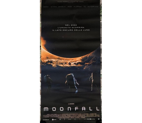 Poster locandina Moonfall 33x70 cm ORIGINALE da cinema 2022 di Roland Emmerich