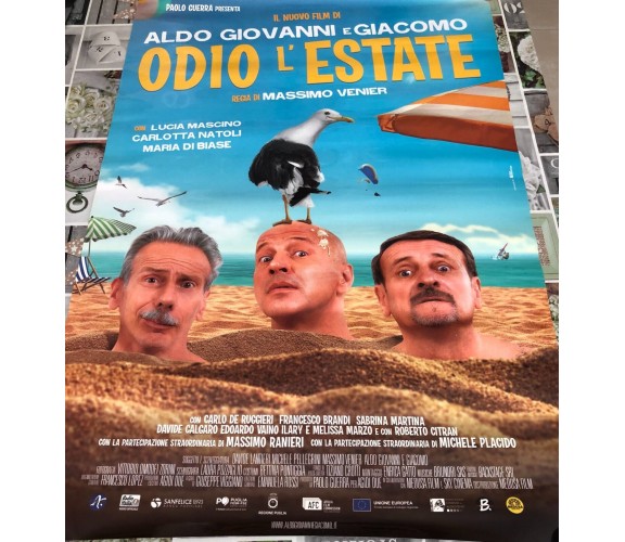 Poster locandina Odio l'estate 100x70 cm ORIGINALE da cinema 2020 di Massimo Ven