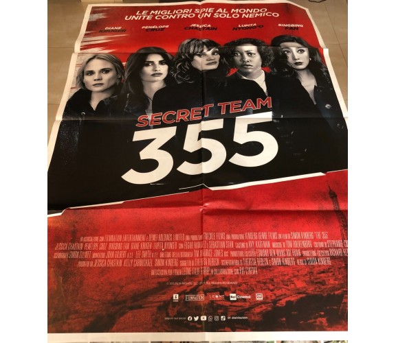 Poster locandina Secret team 355 100x140 cm ORIGINALE da cinema 2022 di Simon Ki