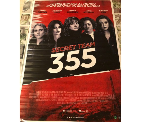 Poster locandina Secret team 355 100x70 cm ORIGINALE da cinema 2022 di Simon Ki