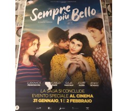 Poster locandina Sempre più bello 100x70 cm ORIGINALE da cinema 2021 di Claudio