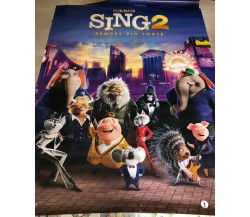 Poster locandina Sing 2 100x140 cm ORIGINALE da cinema 2021 di Garth Jennings