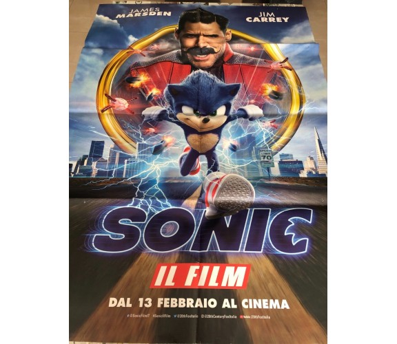 Poster locandina Sonic 100x140 cm ORIGINALE da cinema 2020 di Jeff Fowler