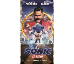 Poster locandina Sonic 33x70 cm ORIGINALE da cinema 2020 di Jeff Fowler