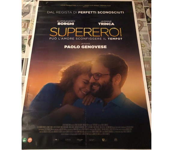 Poster locandina Supereroi 100x70 cm ORIGINALE da cinema 2021 di Paolo Genovese