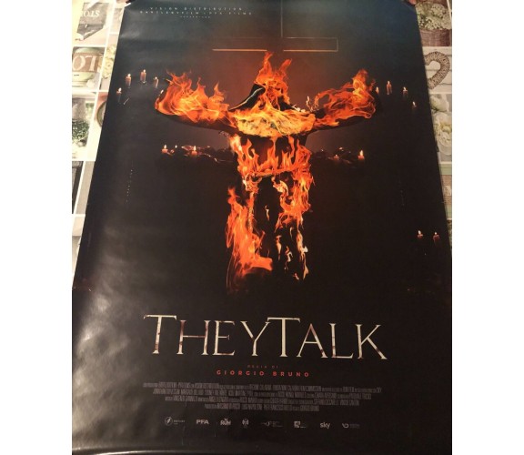 Poster locandina They talk 100x70 cm ORIGINALE da cinema 2021 di Giorgio Bruno,