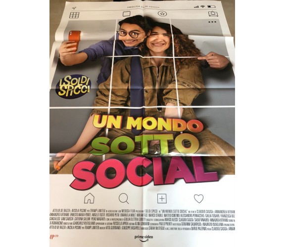 Poster locandina Un mondo sotto social 100x140 cm ORIGINALE da cinema 2022 di I