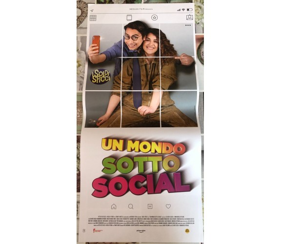 Poster locandina Un mondo sotto social 33x70 cm ORIGINALE da cinema 2022 di I So