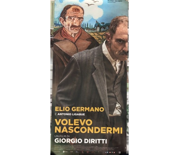 Poster locandina Volevo nascondermi 33x70 cm ORIGINALE da cinema 2020 di Giorgio