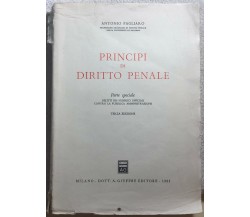 Principi di Diritto Penale Terza edizione di Antonio Pagliaro,  1983,  Giuffrè E