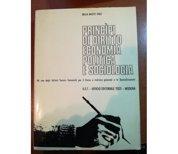Principi di diritto economia politica e sociologia - N. M. Finzi -U.E.T-1975 - M