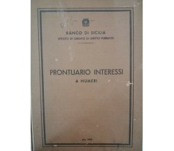 Prontuario Interessi a Numeri del banco di Sicilia (1959) - ER