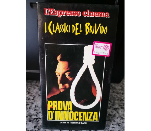 Prova d' innocenza - vhs - 1984 - L' Espresso cinema -F