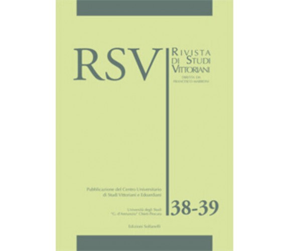RSV n. 38-39 di Aa.vv., 2014-2015, Tabula Fati