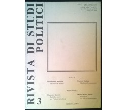 Rivista di studi politici - N.3 - Ist. di Studi Politici S. Pio - APES, 1992 - L