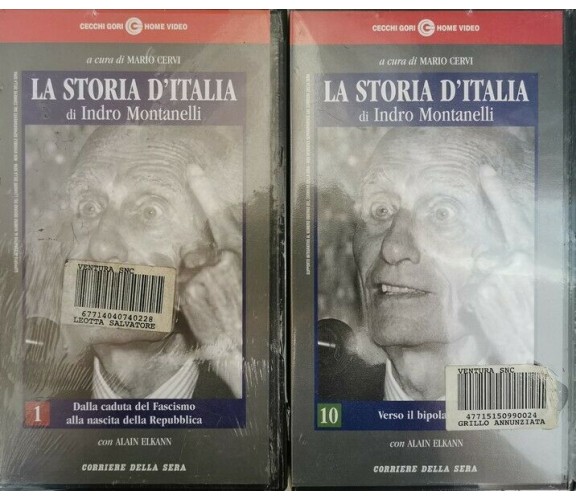 STORIA D'ITALIA DI INDRO MONTANELLI (2 VHS SIGILLATI) n. 1 e 10