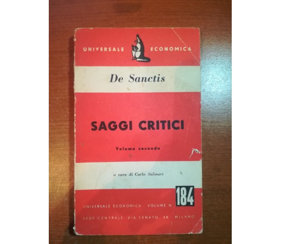 Saggi Critici - De Sanctis - Universale Economica - 1953 - M