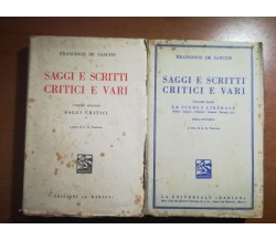 Saggi e scritti critici e vari - F. De Sanctis - Barion - 1936 - M