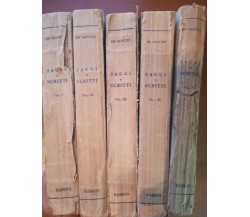 Saggi e scritti vol. I-II-III-Iv-V - F.De sanctis - Barion - 1947 - M