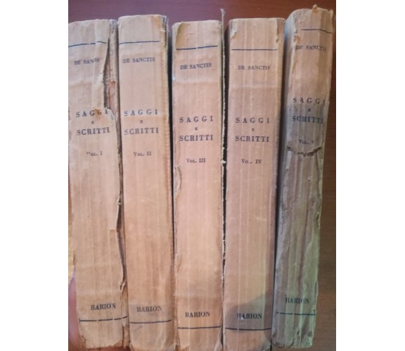 Saggi e scritti vol. I-II-III-Iv-V - F.De sanctis - Barion - 1947 - M