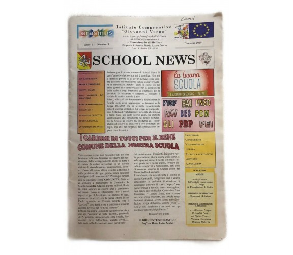 School news Anno 9 N.1 di Aa.vv.,  2015,  Istituto Comprensivo Giovanni Verga