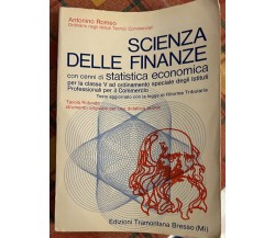 Scienza Delle Finanze con Cenni di Statistica Economica di Antonino Romeo, 1972,