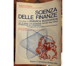 Scienza Delle Finanze con Cenni di Statistica Economica di Antonino Romeo, 1972,
