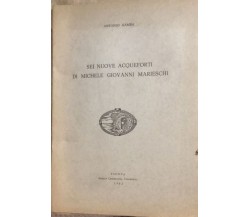 Sei nuove acqueforti di Michele Giovanni Marieschi di Antonio Gamba,  1982,  Pad