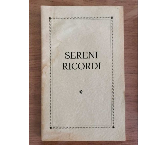 Sereni ricordi - AA. VV. - 1970 - AR