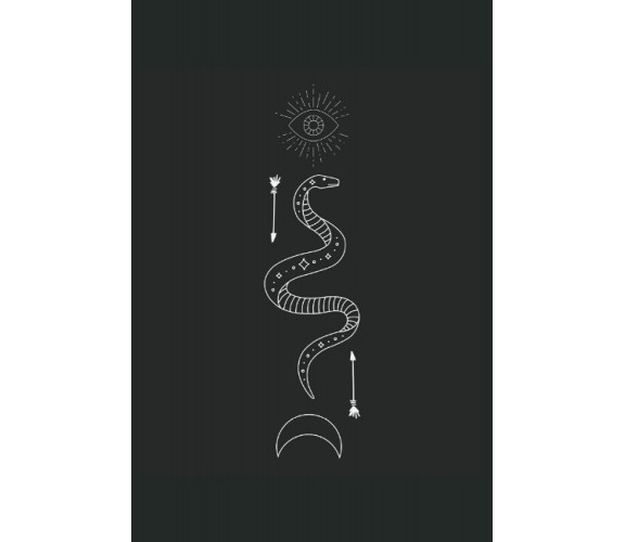 Serpente Occulto: Icona dei serpenti Gothic Wicca Regali Notebook Fodera (format