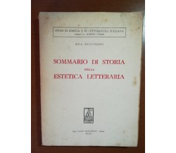 Sommario di storia della Estetica letteraria - Ada Ruschioni - Marzorati - 1952 