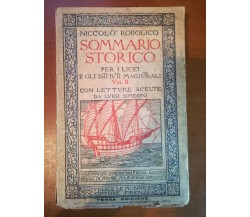 Sommario storico - Niccolo' Rodolico - Le monnier - 1936 - M