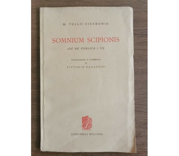 Somnium scipionis - T. Cicerone - Zanichelli - 1966 - AR