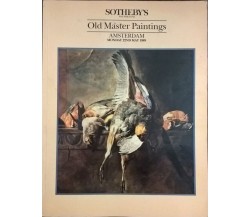 Sotheby’s Old Master Paintings Amsterdam 1989 Ca
