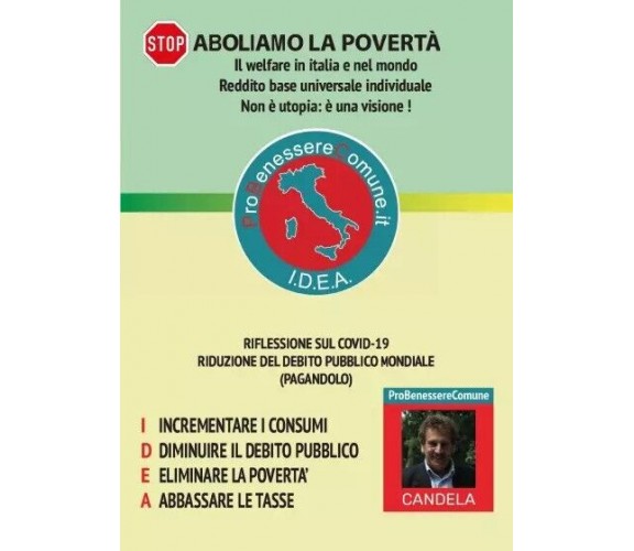 Stop aboliamo la povertà- edizione bianco e nero di Domenico Candela, 2023, Y