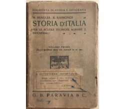 Storia d'Italia per le scuole tecniche agrarie e industriali di AA.VV., 1939, Pa