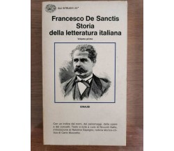 Storia della letteratura italiana volume primo - F. De Sanctis - Einaudi-1971-AR