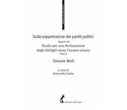 Sulla soppressione dei partiti politici seguito da Studio per una dichiarazione 