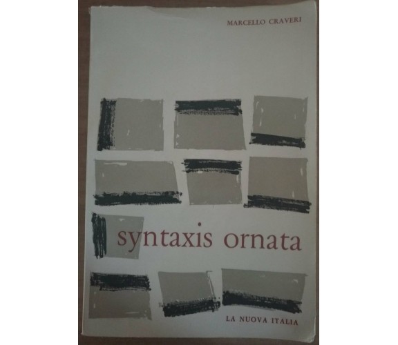  Syntaxis ornata - Marcello Craveri,  1961,  La Nuova Italia - S
