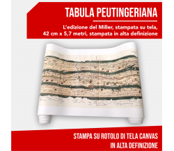Tabula Itineraria Peutingeriana - Stampata su rotolo di tela canvas (anastatica)