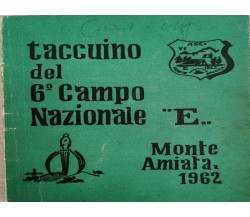 Taccuino del 6° campo nazionale E... Monte Amiata 1962 - ER